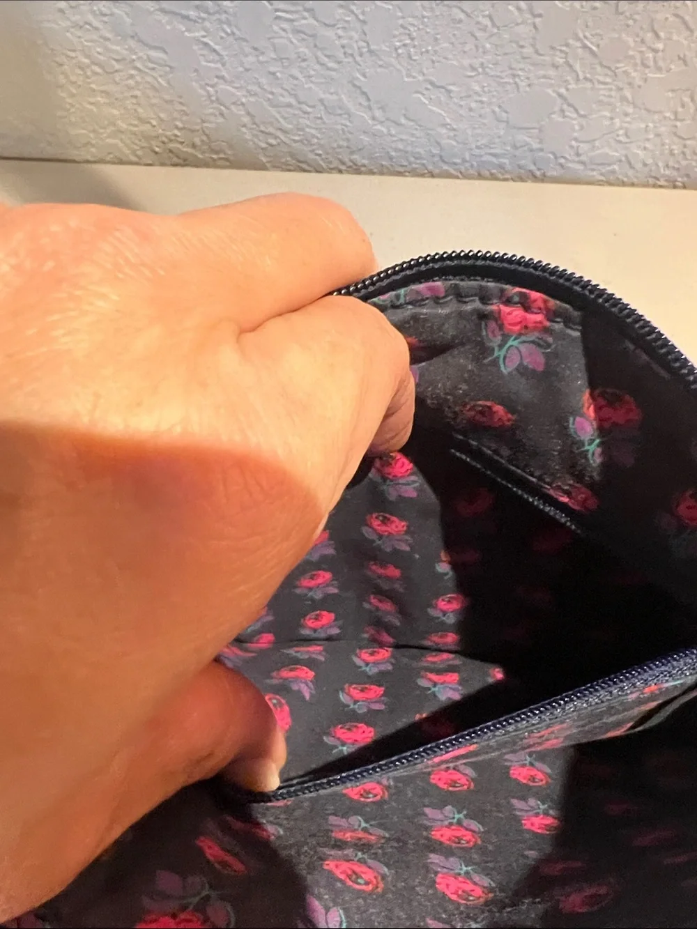 Vera Bradley Little Hipster Quilted Crossbody Shoulder Bag in Navy Denim